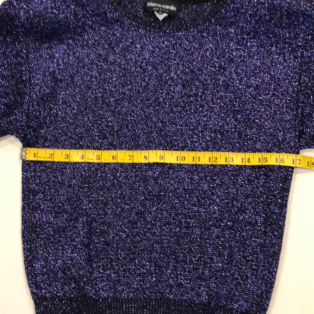 Vintage Pierre Cardin metallic purple pullover top - Picture 6 of 11